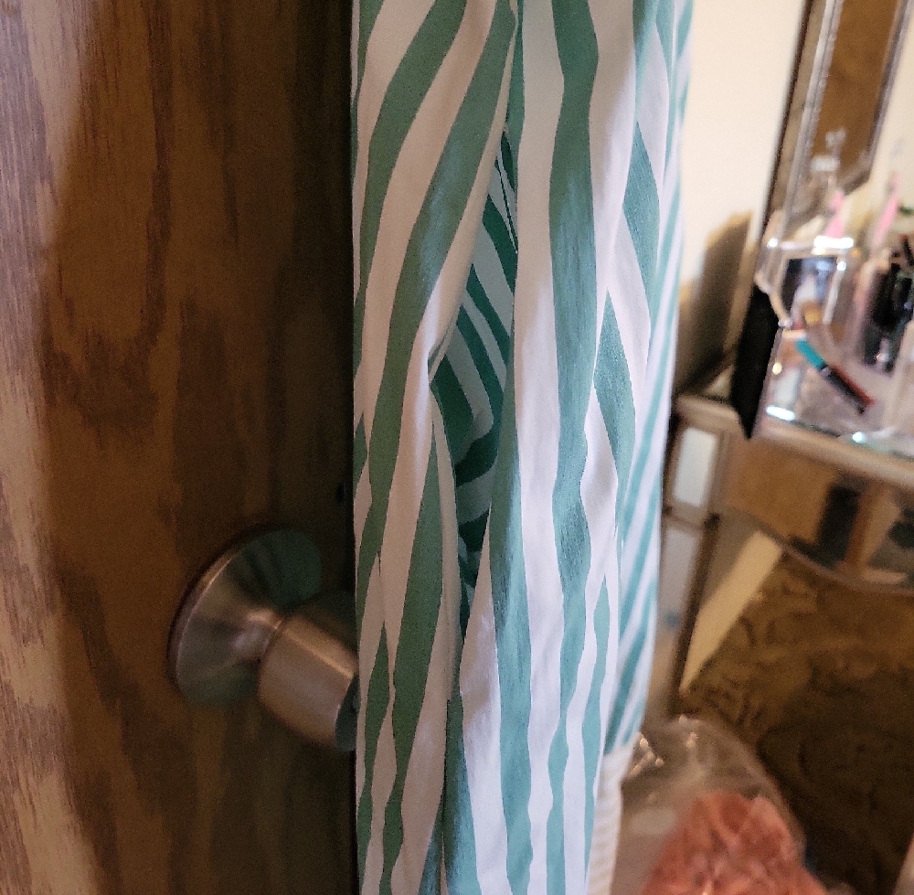 Striped Blue and White Women's Dress - Picture 2 of 4